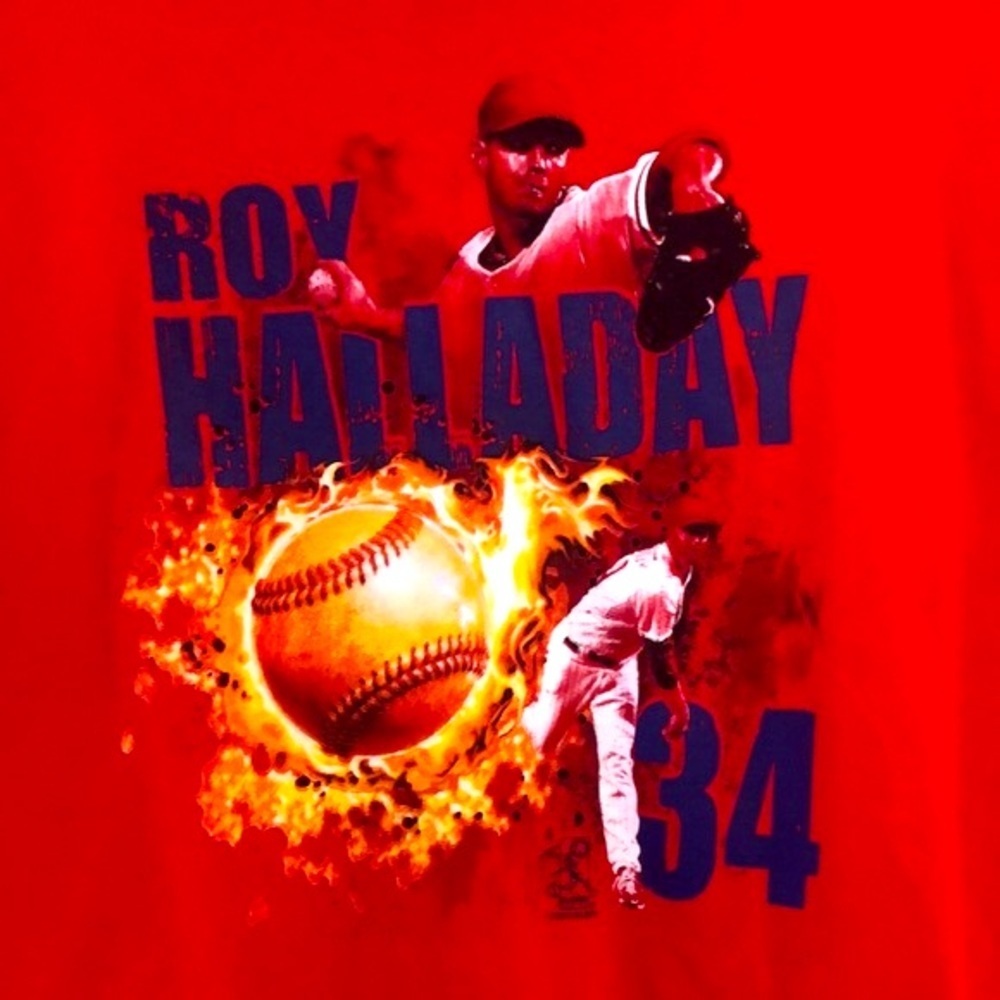 NWT MLB Players Choice Roy Halladay Phillies Tee, XL